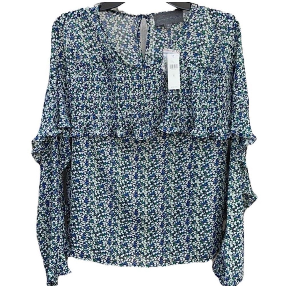 Anthropologie Sundays in Brooklyn floral ruffle blouse